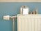 Radiators in the house. concept photo about warming-related insulation and saving money