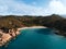 Radical Bay Beach at Arcadia at Magnetic Island near Townsville in Queensland, Australia - Aerial drone footage with