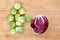 Radicchio with brussels sprouts