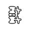 Radiculopathy radicular syndrome line icon. Isolated vector element.