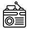 Radio actualization icon, outline style