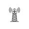Radio antenna icon. Element of public services thin line icon