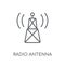 Radio antenna linear icon. Modern outline Radio antenna logo con