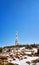 Radio antenna tower on the top of the Brocken mountains. Harz National Park in Germany