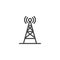 Radio antenna wireless outline icon