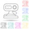 radio apparatus multi color style icon. Simple thin line, outline vector of media icons for ui and ux, website or mobile
