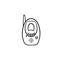 Radio baby monitor hand drawn outline doodle icon.