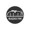 Radio broadcast logo icon vector illustration design