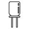 Radio capacitor icon, outline style