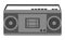 Radio with Cassette Player, Electronic Sign Vector