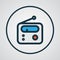 Radio Colorful Outline Symbol. Premium Quality Isolated Tuner Element In Trendy Style.