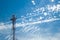 Radio Communication tower on beautiful blue sky background