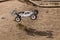 Radio controlled buggy car model, internal combustion engine scale 1/8 off road