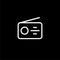 Radio creative icon or logo. Simple element illustration on dark background