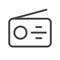 Radio creative icon. Simple element illustration