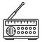 Radio fake news icon, outline style