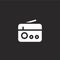 radio icon. Filled radio icon for website design and mobile, app development. radio icon from filled news collection isolated on