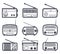 radio icons, vector