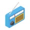 Radio isometric 3d icon