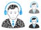 Radio manager Composition Icon of Unequal Pieces