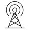 Radio metal tower icon, outline style