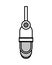 Radio microphone retro hanging icon