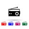 Radio multi color icon. Simple glyph, flat  of media icons for ui and ux, website or mobile application
