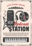 Radio music show podcast station, retro vector