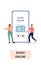 Radio online app onboarding screen with people flat vector illustration isolated.