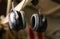 Radio operator headphones on WWII submarine