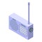 Radio receiver icon, isometric style