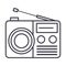 Radio reciever sign vector line icon, sign, illustration on background, editable strokes