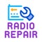 Radio repair icon vector outline illustration