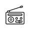 Radio retirement home icon. Simple line, outline vector elements of nursing home icons for ui and ux, website or mobile