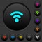 Radio signal dark push buttons with color icons
