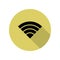 radio signal long shadow icon. Simple glyph, flat vector of web icons for ui and ux, website or mobile application