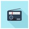 Radio simple modern flat icons vector collection of business