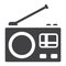 Radio solid icon, communication and website