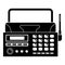 Radio telephone fax icon, simple style