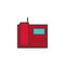 Radio telephone filled outline icon