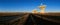 Radio telescope dishes at National Radio Astronomy Observatory in Socorro, NM