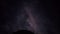 Radio telescope looking at night sky
