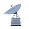 Radio telescope. Parabolic antenna, vector illustration