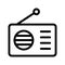 Radio thin line vector icon