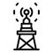 Radio tower icon outline vector. Broadcast transmission