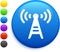 Radio tower icon on round internet button