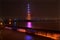 Radio Tower Night Waterfall Fushun Liaoning China