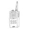 Radio walkie talkie icon. Hand drawn walkie talkie