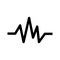 Radio Wave vector icon. Monochrome simple sound wave illustration sign. signal symbol or logo.