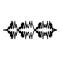 Radio wave wireless Pulse audio music contour outline line icon black color vector illustration image thin flat style